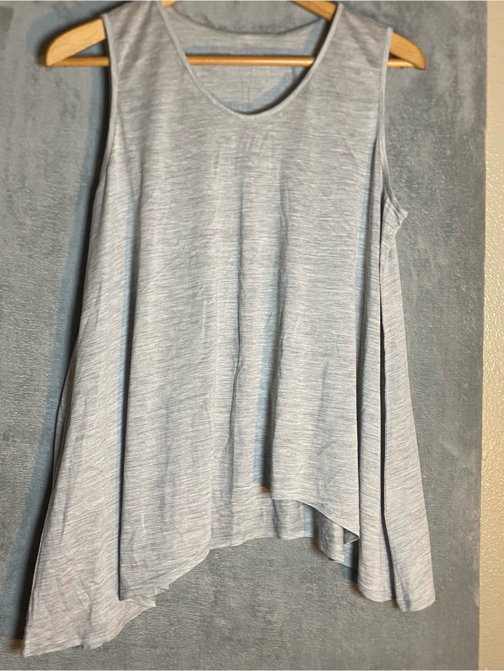 Eileen Fisher Sleeveless Scoop Neck Women's Tank Top Light Grey‎ Petite L Silk